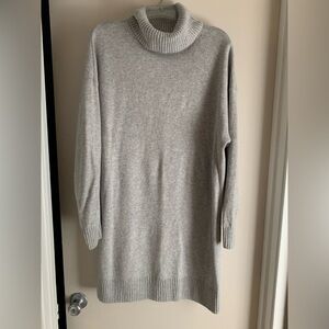 Gap Factory CashSoft Relaxed Turtleneck Sweater Mini Dress L Tall